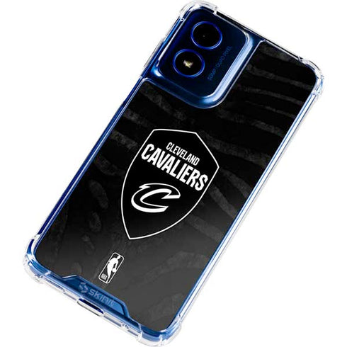 NBA Cleveland Cavaliers Black Animal Print Moto G 5G (2024) Clear Case